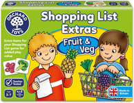 Orchard Toys Shopping List Extras Pack - Fruit & Veg Educational Game for Kids,