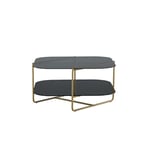 Venture Home Soffbord Un-line un-line Sofa Table - Brushed Brass / Smoked Glass black Gl 15598-458