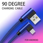 Cable Fast Charge 90 degres Micro USB pour Enceinte Bose SoundLink Micro Smartphone Android Connecteur Recharge Chargeur Univers - BLEU