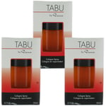 Tabu By Dana For Men Combo Pack: Miniature EDC Spr Cologne 2.25oz (3x0.75oz) New