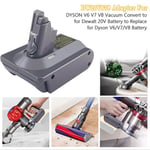 3 in 1 Adapter for Dewalt 18/20V Battery Convert to Dyson V6/7/8 Series Battery