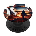 Fantasy Mignon Cowgirl Cowboy Town PopSockets PopGrip Interchangeable