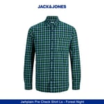 Jack & Jones Mens Casual Checked Shirt, Single Pocket, Button Cuff