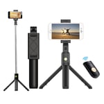 Guangmaoxin Bluetooth Selfie Stick Tripod, All-in-one Wireless Selfie Pole Pole with Remote Control and Mobile Phone Expandable Selfie Rod for iPhone, Android