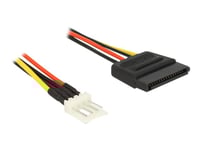 Delock - Strömkabel - 4 Pin Strömuttag För Minimikontakt (Hane) Till Sata-Ström (Hane) - 60 Cm