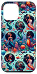 Coque pour iPhone 14 Pro Max Sirènes de couleur : Oceanic Majesty & Melanin Mystique