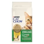 PURINA CAT CHOW | Adulte | Aliments Secs pour Chat Stérilisé | Poulet | 10 kg | Sac