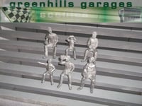 MACC721- Greenhills Scalextric Carrera Set of Unpainted Seated Female Spectat...