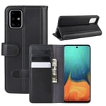 Äkta Läderfodral Samsung Galaxy A71 Svart