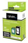 Seven Life Compatible HP350 xl/HP351 XL Pack de 2 Cartouches