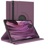 For Samsung Galaxy Tab S9 Case 360 Degree Tablet Case Smart Faux Leather Purple