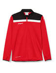 uhlsport Offense 23 1/4 Zip Top Vêtements de Football Homme, Rouge/Noir/Blanc, XL