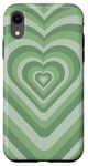 iPhone XR Sage Green Aesthetic Coffee Love Heart Coffee Latte Case