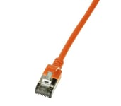Logilink Slim U/Ftp, 0,3 M, Cat6a, U/Ftp (Stp), Rj-45, Rj-45, Orange