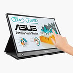 ASUS ZenScreen Touch Portable Gaming Monitor 15.6" 1080P FHD Laptop Monitor (MB16AMT) - IPS USB-C, HDMI, & USB3.0 Travel Monitor, 10-point Touch w/Smart Cover, External Monitor For Laptop PC Phone