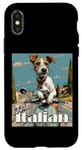Coque pour iPhone X/XS Trottinette Jack Russell Terrier 100 % italienne adorable