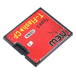 Rouge et Noir 4,3 x 3.5x0.4cm Equipé d'une Douille Push-Push T-Flash CF type1 Carte mémoire Compact Flash UDMA Adaptateur - Rouge + Noir