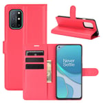 OnePlus 8T PU Wallet Case Red