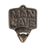 Man Cave Cast Iron Wall Mounted Bottle Opener