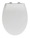 WENKO Syros Family toilet seat with integrated child seat and soft close, toilet seat for families, with fix clip attachment, made of thermoplastic, recyclable plastic, white