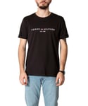 Tommy Hilfiger Mens Tee SS Core Logo Shirt Black Cotton - Size 2XL