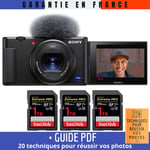 Sony ZV-1 Noir + 3 SanDisk 1TB Extreme PRO UHS-I SDXC 170 MB/s + Guide PDF ""20 TECHNIQUES POUR RÉUSSIR VOS PHOTOS