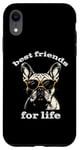 Coque pour iPhone XR Design Canin Cool Bouledogue Français Copains pour la Vie