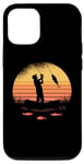 iPhone 14 Pro Fishing with Sun and Fish Motif for Men Women Children Case