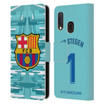 Head Case Designs Officially Licensed FC Barcelona Ter Stegen 2019/20 Players Home Kit Group 1 Leather Book Wallet Case Cover Compatible With Samsung Galaxy A20e (2019)