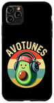 iPhone 11 Pro Max Dj Avocado With Headphones For Men Boys Women Kids Case