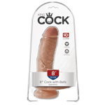 King Cock With Balls 8″ 20,3 Cm – Tan