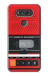 Red Cassette Recorder Graphic Case Cover For LG V20