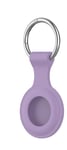 SHAANS Case For Apple AirTag Silicone Loop Holder Keyring Carry Case Keychain pet Air Tag (Lilac)