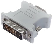 conecto CC20103 Adaptateur analogique pour moniteur DVI-D mâle VGA femelle (24+1 pôles mâle/15 pôles), Gris