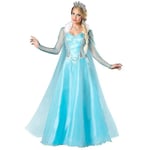 Frozen Vuxen Kvinna Prinsessa Elsa Kostym Jul Cosplay Fancy Dress Outfit 3XL
