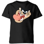 Looney Tunes Tasmanian Devil Face Kids' T-Shirt - Black - 11-12 Years
