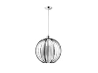 TRIO, Suspension, Zucca 1xE27, max.60,0 W Corps: Acryl, Chrome Ø:40,0cm, H:150,0cm IP20