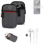 Belt bag + headphones for Motorola Edge 30 Neo Phone case