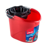 Vileda SuperMocio Mop Bucket and Torsion Wringer Red
