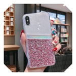 Fashion Bling Glitter Phone Case For iPhone 6 6S 7 8 Plus 11 Pro Max Card Slot Housing On The 5 5S XR XS Max Silicone Back Cover-Silver-For iPhone 5
