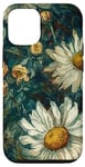 Coque pour iPhone 14 Van Gogh Art Peinture Art Esthétique Blanc Marguerite Fleur