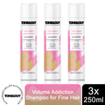 3 Pack of 250ml Toni & Guy Fibre Strengthening Shampoo for All Types of Hair