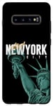 Coque pour Galaxy S10+ Enjoy Cool New York City Statue Of Liberty Skyline Graphic