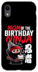 Coque pour iPhone XR Maman de l'anniversaire Ninja mignon thème japonais Bday