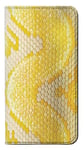 Yellow Snake Skin Graphic Printed PU Leather Flip Case Cover For iPhone XR