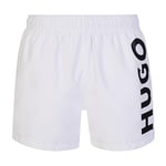 HUGO Men's ABAS Swim Shorts, Open White110, S