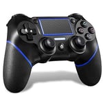 MAXKU Wireless Controller for PS4, 2020 Bluetooth Gamepad with Dual Vibration Rechargable Remote six-axis Dual Vibration Shock and audio jack controller (blue)