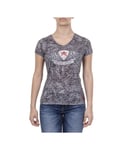 Andrew Charles By Andy Hilfiger Womens T-shirt Short Sleeves V-Neck Black ALEXA - Size X-Small