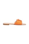 Pinko Femme Slipper Calf Leather Sandale Glissante, Orange, 40 EU