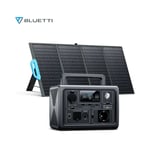 Bluetti - Kit de Groupe Electrogène 600W 268Wh EB3A avec 120W Panneau Solaire écologique Générateur solaire portable centrale électrique(UPS